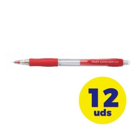 Pilot Portaminas H-185 Supergrip 0,5 mm Rojo (Set de 12)